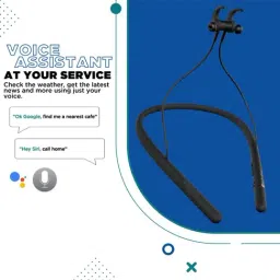 Nu Republic Rebop 3 EVO Bluetooth Wireless Neckband With Mic X-Bass IPx5 BTv5.0 Voice (Black) image 4