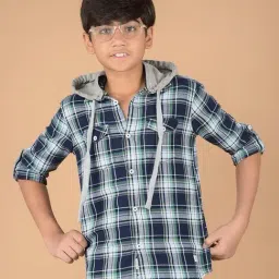 Crimsoune Club Boys Multi Cotton Checks Shirt-picture-22
