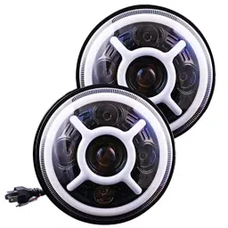 Allextreme 30 W and 17.7 cm (7 inch) Round LED Headlight with High and Low Beam for Thar, Bullet Classic, Standard, Thunderbird, HC-C117 Pack of 2-picture-15