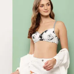 Leading Lady White & Black Printed Bra image 4