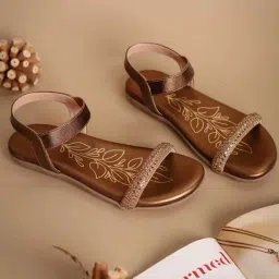 Shezone Women's Copper Ankle Strap Sandals-picture-22