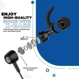 Nu Republic Rebop 3 EVO Bluetooth Wireless Neckband With Mic X-Bass IPx5 BTv5.0 Voice (Black) image 5