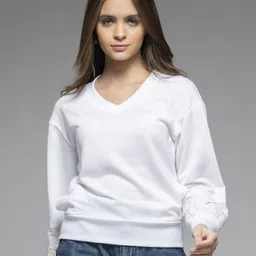 SHAYE Women V-Neck Long sleeves Sweatshirt-image-78