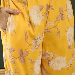 Sangria Floral Printed Kurta With Sharara & Dupatta image 3