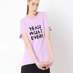 HESHA Typography Printed Round Neck Short Sleeves Cotton T-shirt-picture-23