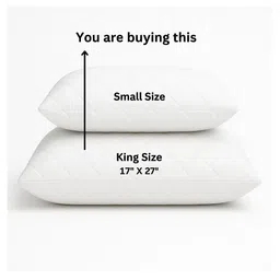 Orchid Pillows Set of 2 White Soft Bamboo Quilted Sleep Pillow image 5