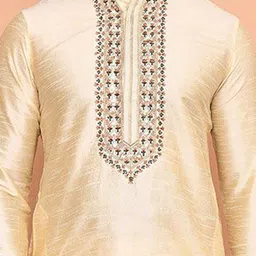 Arihant Rai Sinha Men Ethnic Motifs Embroidered Regular Thread Work Kurta with Trousers image 2