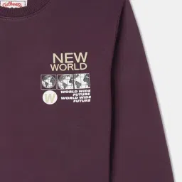 R&B Kids Wine Graphic Print Relaxed Fit Sweatshirt image 3