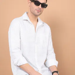 Crimsoune Club Men Classic Slim Fit Opaque Printed Casual Shirt-picture-36