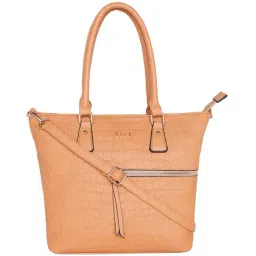 Elle Tan Textured Shoulder Handbag-picture-27