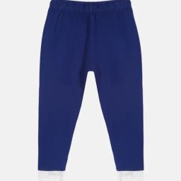 Kiddopanti Kids Royal Blue Solid Leggings-picture-21