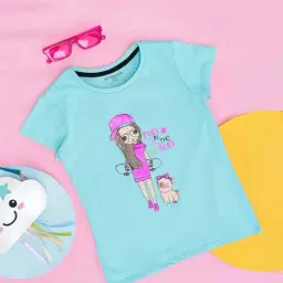 Pantaloons Junior Blue Cotton Printed T-Shirt-image-78