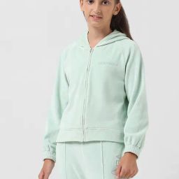 VERO MODA GIRL Green Solid Full Sleeves Sweatshirt-picture-22