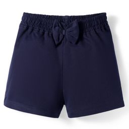 Kookie Kids India Looper Knit Above Knee Length Solid Colour Short - Navy Blue-picture-1