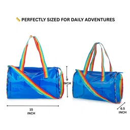 Echo Boomers See-Through Jelly Duffle Blue Transparent Bag height 22 cm image 2