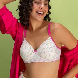 Zumlaa Polka Dot Bra Full Coverage Lightly Padded image 4