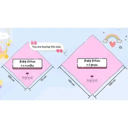 Trance Home Linen Pure Malmal Cotton Soft Lightweight Multipurpose Baby Dohar- Grey Peach image 3