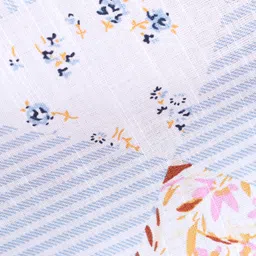 Dapper Dudes Half Sleeves Floral Printed Shirt With Attached Tee - Blue image 3