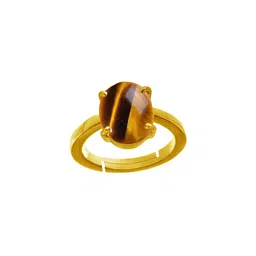 RRVGEM 12.25 KT Tiger Eye Gemstone Studded Adjustable Finger Ring-picture-27