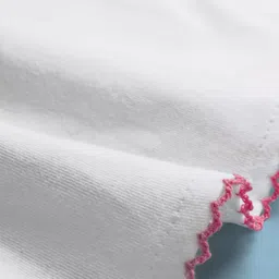 Babyhug 100% Cotton Knit Full Sleeves Top With Floral Embroidery - White image 4