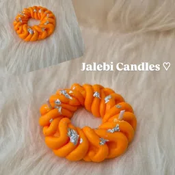 Dainty Little Shop Orange & Orange 4 pieces Core Candle image 2