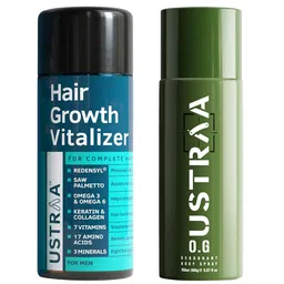Ustraa Men Set of O.G. Deodorant Body Spray 150 ml + Hair Growth Vitalizer 100 ml-picture-34