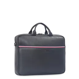 Tommy Hilfiger Men Textured Leather Laptop Bag image 3