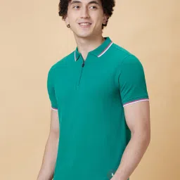 Being Human Green Regular Fit Polo T-Shirt image 3