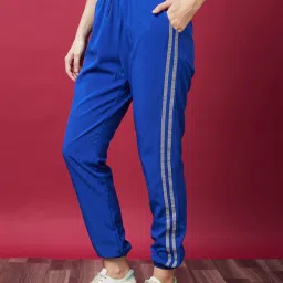 Globus Blue Regular Fit High Rise Joggers image 3