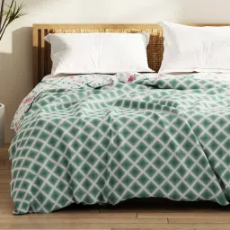 Bianca Denim Feel Green Fabric 192 TC 150 GSM Double Comforter image 3