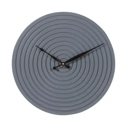 ARTYPILLAR Wooden Grooves Design Open Dial Grey Wall Clock image 2