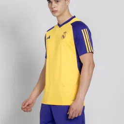 adidas Real Madrid Orange Slim Fit Football Training Jersey image 3