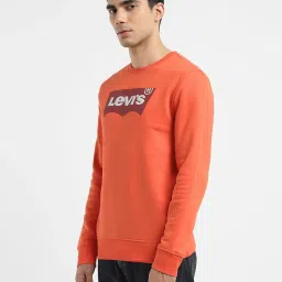Levi's Orange Regular Fit Logo Printed Sweatshirt image 3
