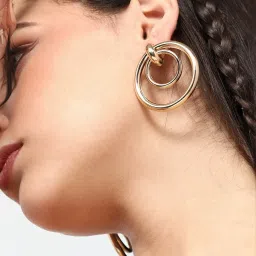 Sohi Gold Plated Party Designer Drop Earrings image 3