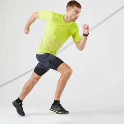 Kiprun by Decathlon Grey Slim Fit Sports Shorts image 3