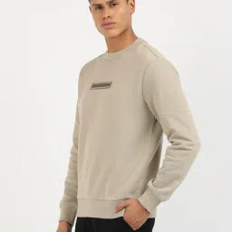 Calvin Klein Beige Cotton Regular Fit Sweatshirt image 3