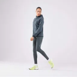Kiprun by Decathlon Grey Plain Running Tights image 3