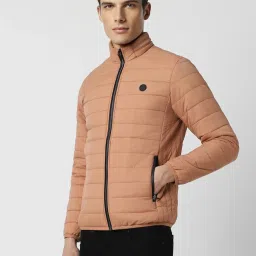 Van Heusen Peach Cotton Regular Fit Quilted Jacket image 3