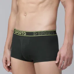 Sporto Multi Cotton Regular fit Solid Trunk (Pack of 3) image 3