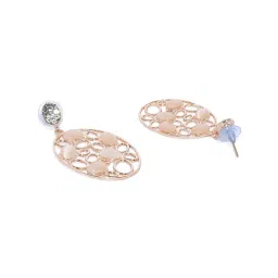 Zaveri Pearls Rose Gold Alloy Dangler Earrings - Set of 4 image 3