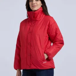 Pepe Jeans Red Plain Puffer Jacket image 3
