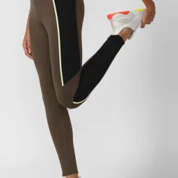 Reebok Brown Striped Sports Tights image 3