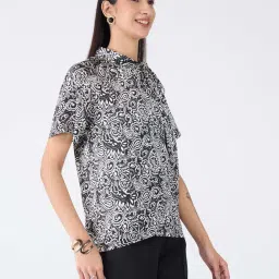 SALT Attire Black & White Printed Top image 3