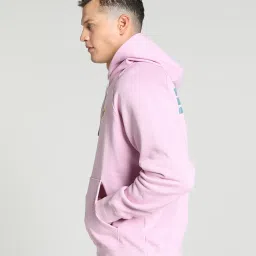 Puma Pink Lavender Cotton Relaxed Fit PUMA x PALOMO Printed Hooded Sweatshirt image 3