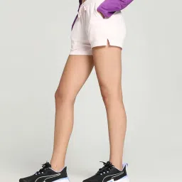 Puma Pink Logo Print Sports Shorts image 3
