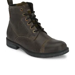 MONDAIN Men Leather Boat Shoes image 2