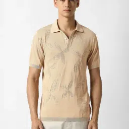 Van Heusen Beige Cotton Regular Fit Polo T-Shirt-picture-46