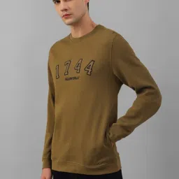 Allen Solly Green Cotton Regular Fit Printed Sweatshirt image 3