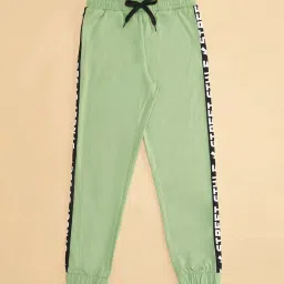 Pantaloons Junior Olive Cotton Printed Joggers image 3