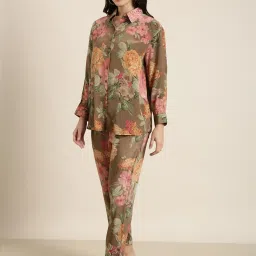 showoffff SHOWOFF Multicolor Floral Print Co-Ord Set image 3